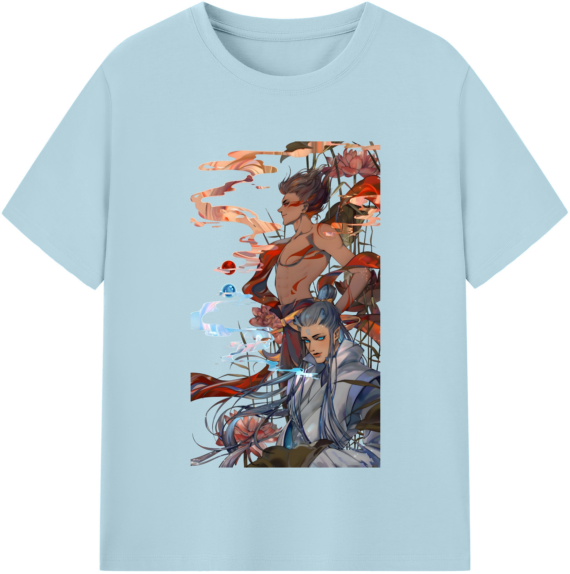 （画像用） Ne Zha 2 ナタ 魔童の大暴れ 綿100％半袖Tシャツ（フロントプリント）